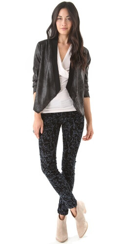 Velvet Blush Faux Leather Jacket