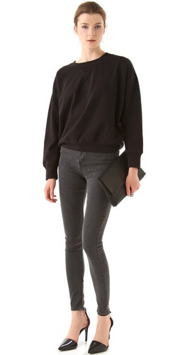 BLK DNM Oversized Sweatshirt with Dropped Shoulder