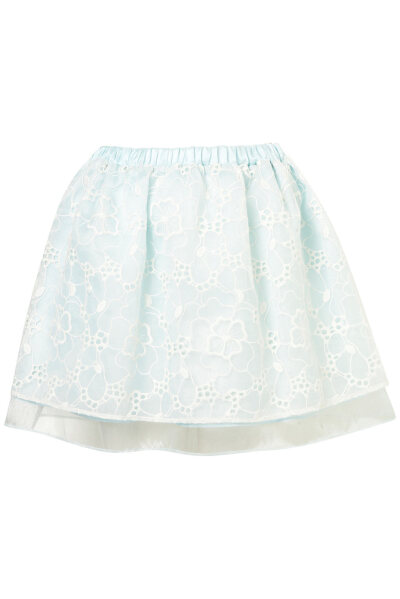 TOPSHOP 2012精美水蓝网纱蕾丝蓬蓬半身裙
