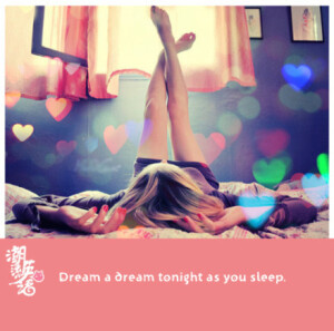 Dream a dream tonight as you sleep. 愿今晚能有个好梦。goodnight!晚安。