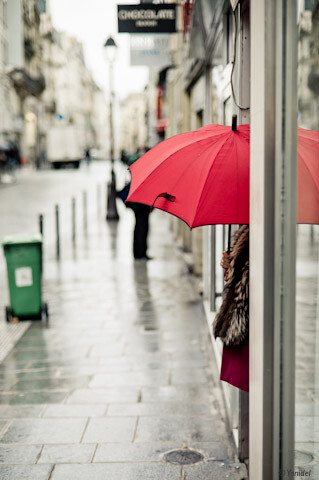 Waiting in the rain .