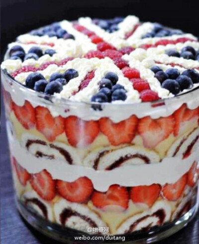 英国米字旗水果夹心蛋糕