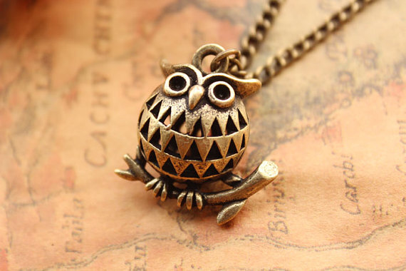 owl necklace,hollow out super lovely owl pendant,owl necklace---N025