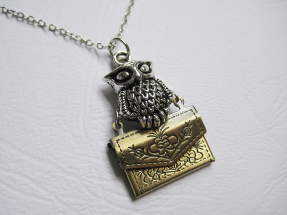 Owl Post Locket Necklace