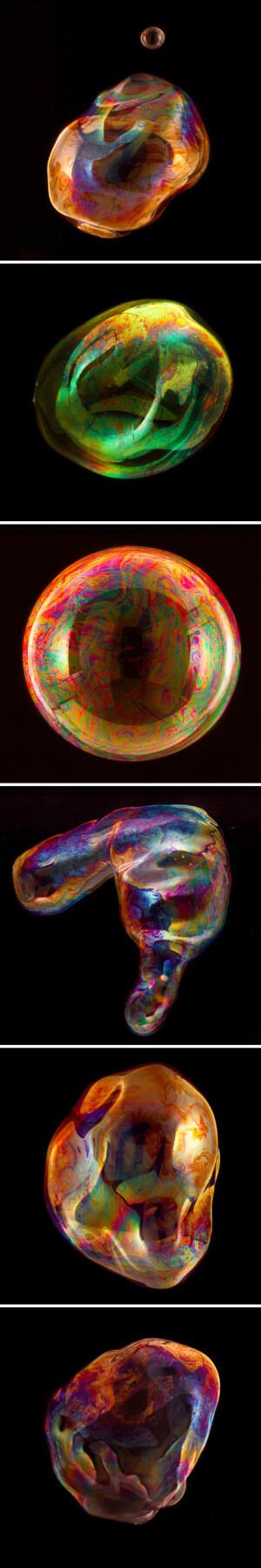 流动的五彩肥皂泡，丨摄影：Bjoern Ewers >http://t.cn/zWCv3YC