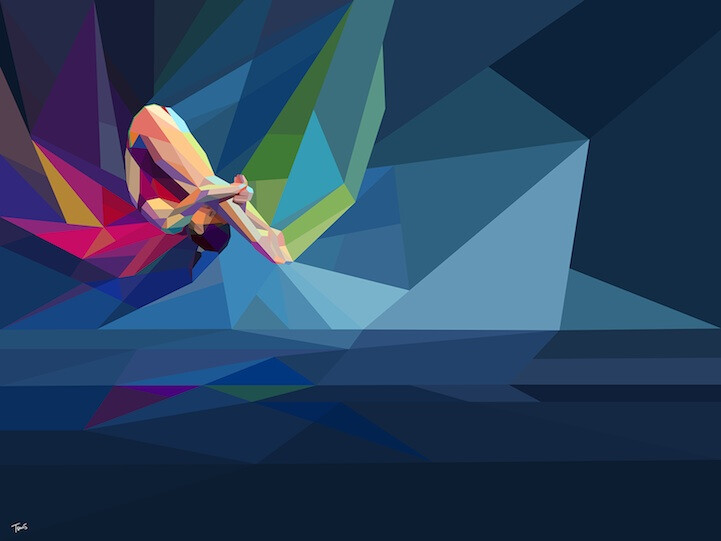 Athens, Greece-based visual designer Charis Tsevis has just released some of his most fantastic work to date. Created for Yahoo!'s coverage of the London 2012 Olympic games, they're six illustrations that show "once-in-a-lifetime moments that happen every four years." Tsevis made three images for th