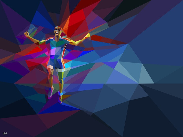 Athens, Greece-based visual designer Charis Tsevis has just released some of his most fantastic work to date. Created for Yahoo!'s coverage of the London 2012 Olympic games, they're six illustrations that show "once-in-a-lifetime moments that happen every four years." Tsevis made three images for th