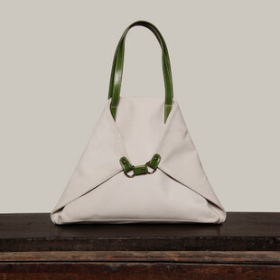 欧美白色蝙蝠真皮包包简约牛皮大容量单肩包