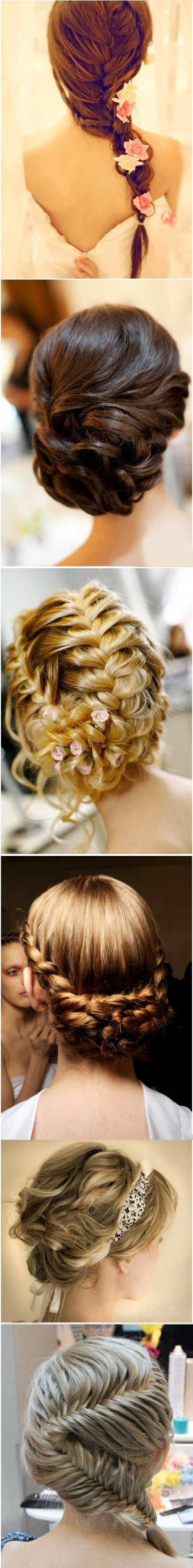 新娘盘发。。无比喜欢倒数第二款~随性，美丽，个性~