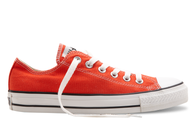  限定色 Chuck Taylor All Star经典款 价格：￥299 有四个颜色，橘红色，紫色，浅蓝色和绿色，经典款，百搭