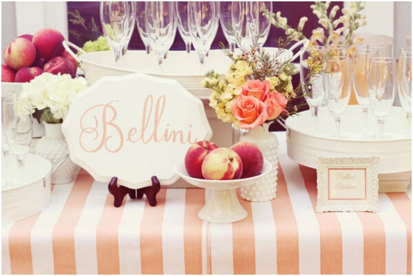 bellini bar, fancy brunch wedding reception