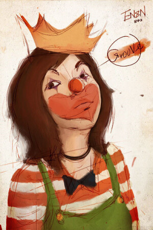 我是小丑、小丑、吴珏、卡通趣、南司徒手机屏保、插画 热血 恶搞 卡通、Q漫、插画、卡通、动漫、可爱、伤心、smile