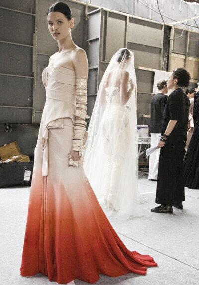 Backstage at Givenchy Haute Couture Autumn/Winter 2009