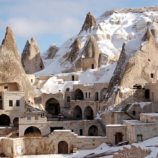 Fairy Chimney Hotel in Göreme, Turkey. - 童话烟囱酒店在Göreme，土耳其。