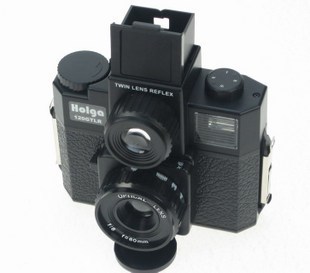 HOLGA 黑色 双反塑料镜头 120 TLR 限量版 彩闪 树脂镜头holga