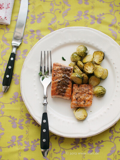 Salmon and Brussels Sprouts