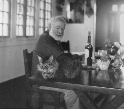 Hemingway and his cat