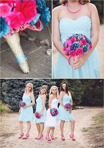 blue bridesmaid dresses