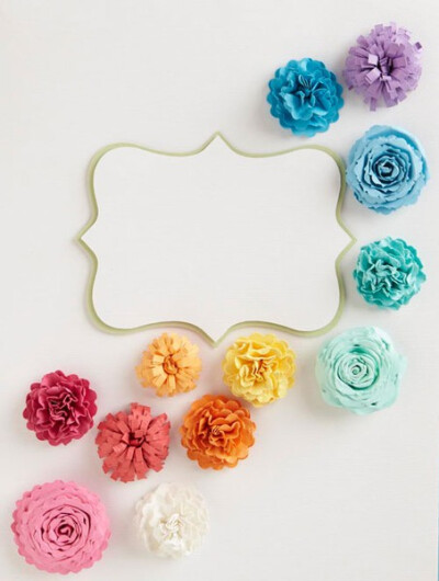 Paper flower tutorials.