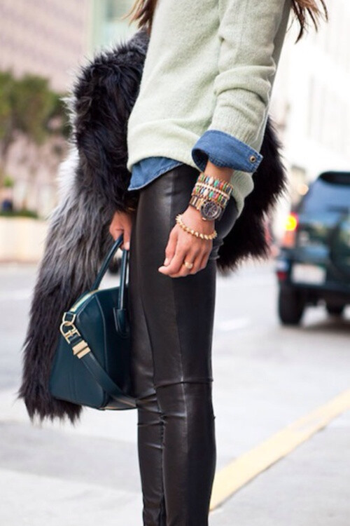 layers + leather