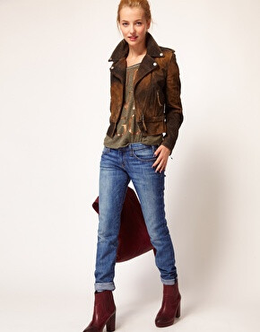 Image 4 of Diesel Suede Biker Jacket