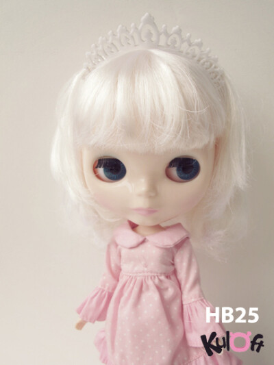 Kuloft Blythe 小布 发箍 - 白色雕花王冠