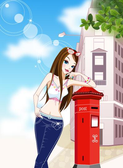 398×543韩国Grint时尚插画作品