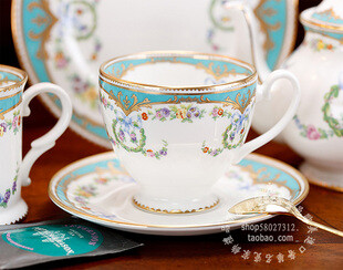 全新原盒裝Royal Collection皇家绿精灵下午茶咖啡杯碟組 需