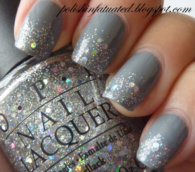 grey and sparkles by polish infatuated