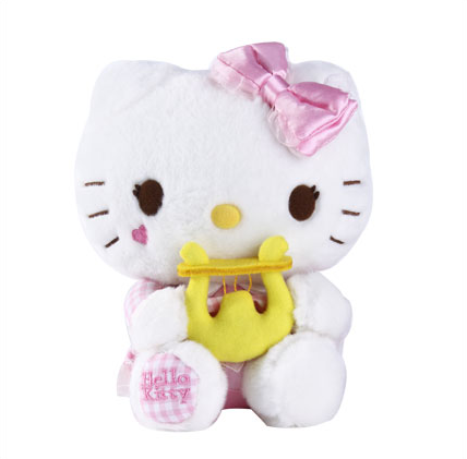 Hello Kitty/凯蒂猫 天使公仔系列 竖琴蝴蝶结蕾丝公仔