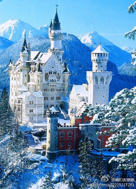 Neuschwanstein Castle - Bavaria, Germany 新天鹅城堡 巴伐利亚 德国南部的地区。