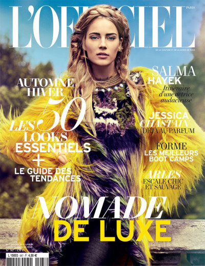 《 L’Officiel 》杂志2012年8月号巴黎版：裘皮之美。 Ieva Laguna Wears Fendi for the August Cover Story of L’Officiel Paris by Alexander Neumann