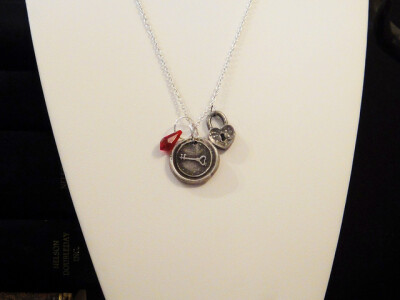 Heart Shaped Lock Wax Seal Pendant