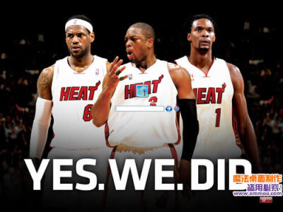 2011-12赛季NBA热火队三巨头电脑主题 miami-heat,魔法桌面 - 电脑主题下载第一站 http://www.ommoo.com/sanheyi/2011-01-13/1865.html 魔法桌面：www.ommoo.com 魔法桌面2010-11赛季NBA热火队三巨头电脑桌面主题,使…