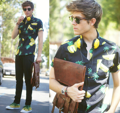 Pineapple Shirt, Viparo Backpack, Ombre Converse, Skinnys