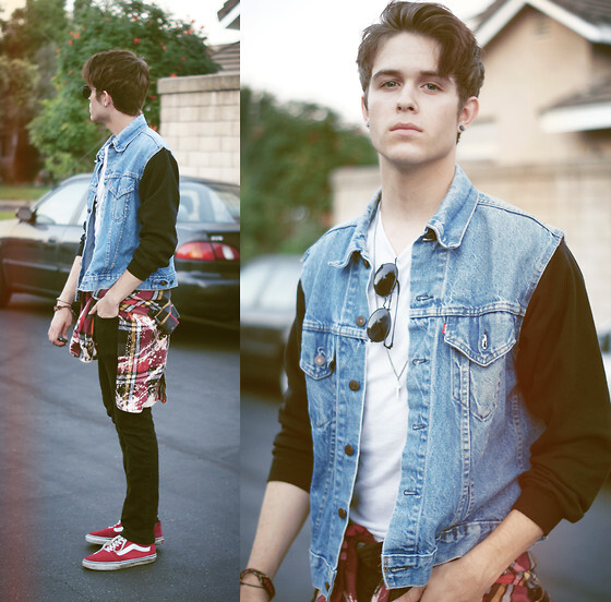 Tevin Vincent Jacket, Splattered Flannel, Vans Shoes