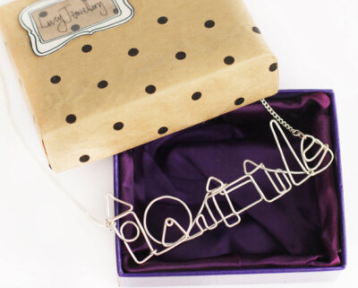 Made to Order: London Skyline Wire Necklace