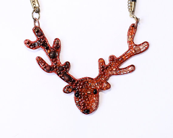 Stag Beaded Necklace