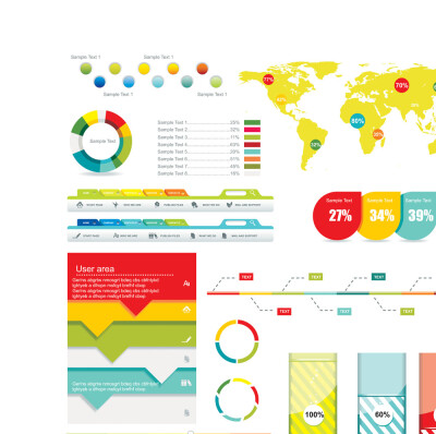 信息图表设计元素矢量集图片