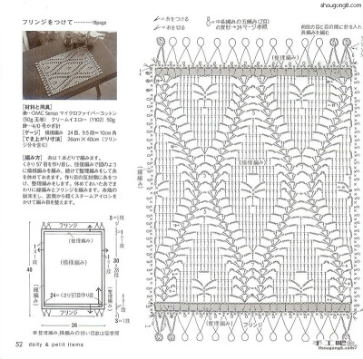 波浪纹方形台布图解