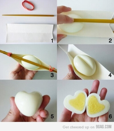如何制作心形的鸡蛋。