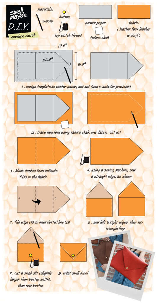 信封皮革包包DIY