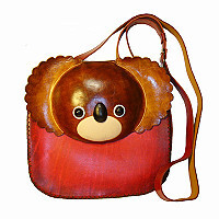  真皮纯手工可爱考拉 斜挎包