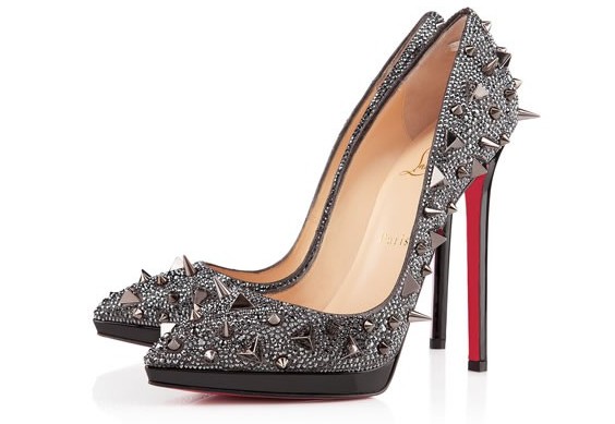 Christian Louboutin [Pigalili Plato] Black Strass Heel Height: 140mm