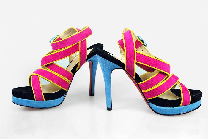 Christian Louboutin Straratata 140 suede sandals Pink Heel Height: 140mm