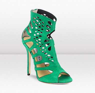 Jimmy Choo Imogen Emerald Suede Sandals