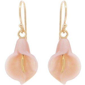 Annette Ferdinandsen Small Pink Mother Of Pearl Calla Lily Earrings