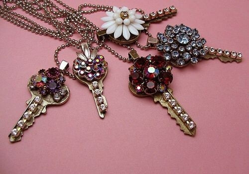 key necklace by gabrielle