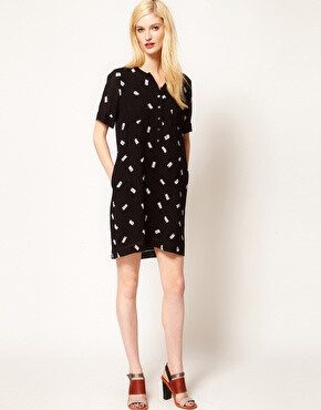 Image 4 of Whistles Domino Print Dress