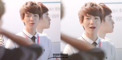 你是最有爱心最善良的边伯贤。120812 #白贤# cr：baek stage